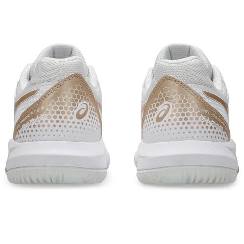 ASICS Women's Gel-Dedicate 8 Pickleball Shoes, 9, White/Champagne