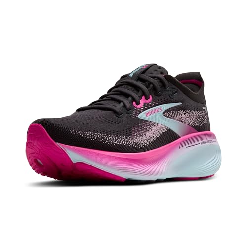 Brooks Women’s Adrenaline GTS 25 Supportive Running & Walking Shoe - Black/Cyber Pink/Iced Aqua - 5 Medium