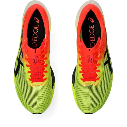 ASICS Unisex METASPEED Edge Running Shoes, 12M / 13.5W, Safety Yellow/Black