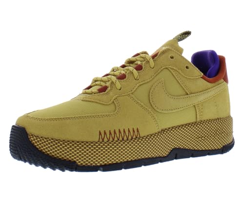 Nike Air Force 1 Wild Women's Shoes (FB2348-700, Wheat Gold/Rugged Orange/Field Purple) Size 6