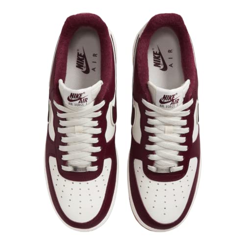 Nike Men's Air Force 1 '07 Basketball Shoe, Sail/Night Maroon, 10.5
