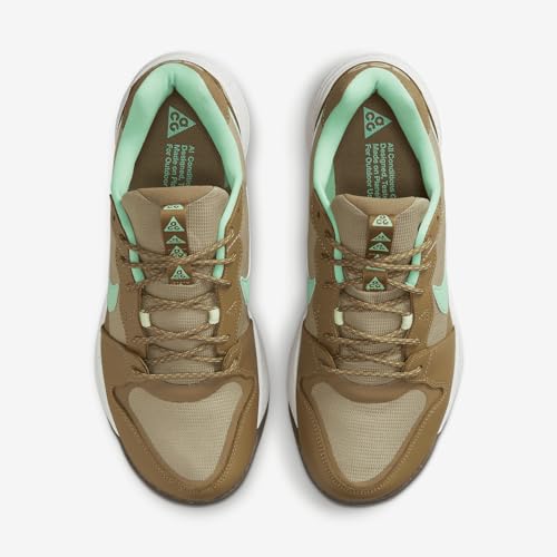 Nike ACG Lowcate Men's Shoes (DX2256-200, Limestone/Dark Driftwood/Sail/Green Glow) Size 7