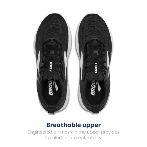 Brooks Women’s Trace 4 Neutral Running Shoe - Black/Grey/White - 9.5 Wide