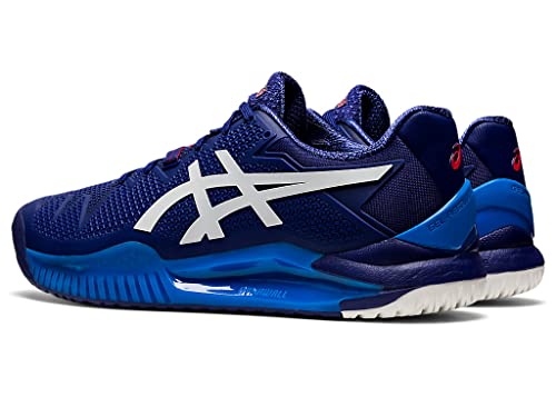 ASICS Men's Gel-Resolution 8 Tennis Shoes, 14, Dive Blue/White