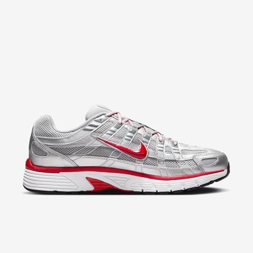 P-6000 "METALLIC SILVER/GYM RED"