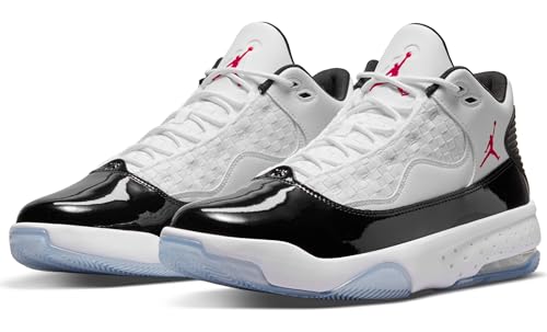Jordan Max Aura 2 Big Kid Shoes, White/Gym Red-Black, CN8094-102, Size 6y US