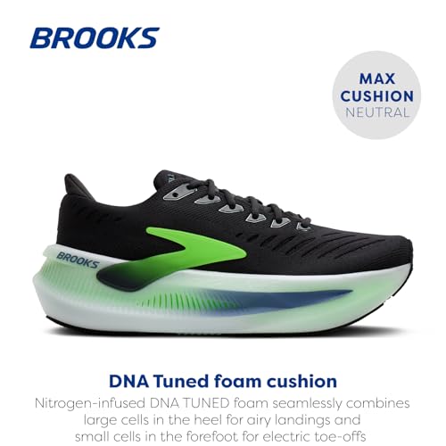 Brooks Men’s Glycerin Max 2 Neutral Running & Walking Shoe - Phantom/White/Green Gecko - 9.5 Medium