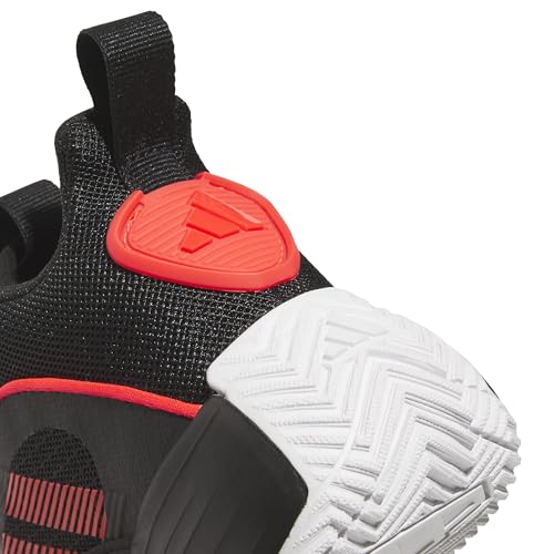 Adidas Unisex-Kids Own The Game 3.0 Mid Top Elastic Lace & Strap Basketball, Black/Lucid Red/White, 5.5