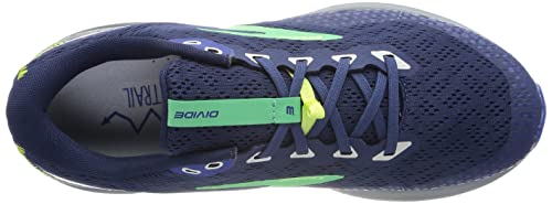 Brooks Men’s Divide 3 Trail Running Shoe - Blue/Green/Grey - 9 Medium
