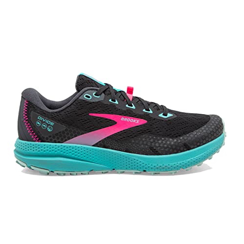 Brooks Women’s Divide 3 Trail Running Shoe - Pearl/Blue Coral/Pink - 9 Medium