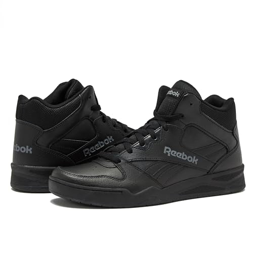 Reebok Royal BB4500 Hi2 High Top Sneakers for Men, Black or White Mens Basketball Shoes, Medium or Wide Width Size 7 to 14 Athletic Mens Shoes, Black/Alloy, 12 Extra Wide