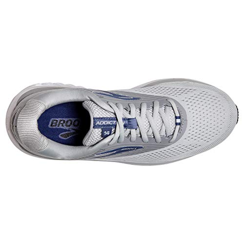 Brooks Women's Addiction 14 Road Running Shoe - Oyster/Alloy/Marlin - 7 Medium