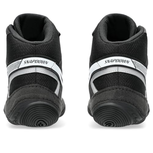 ASICS Men's Snapdown 4 Wrestling Shoes, 12, Black/White