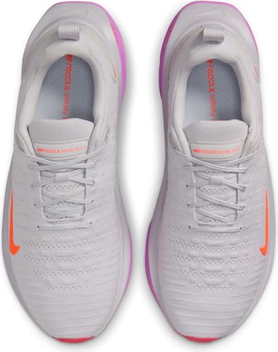 Nike InfinityRN 4 Men's Road Running Shoes (DR2665-011, Vast Grey/Hyper Violet/Bright Crimson) Size 11