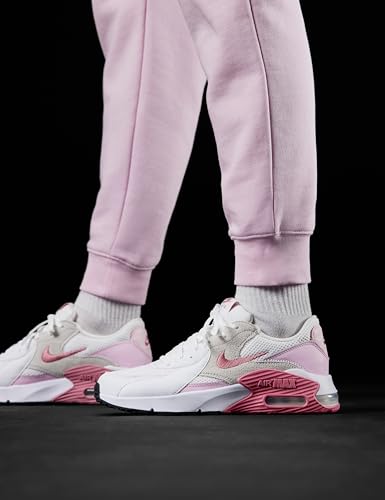 Nike Women's Air Max Excee Shoes, White/Peony-Pink Foam-Platinum Tint, 6.5