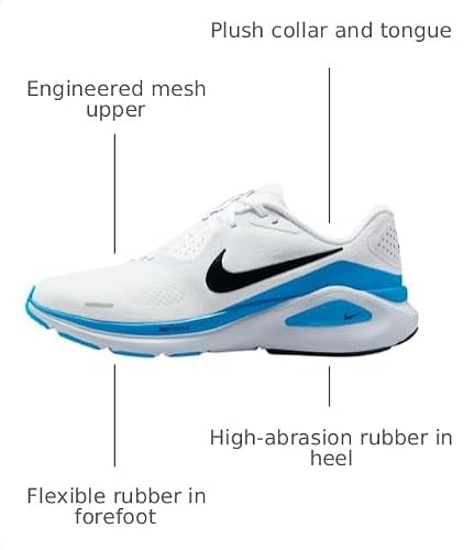 Nike Mens Structure 26 White/Black/Blue Hero/Pure Platinum 10.5 Medium