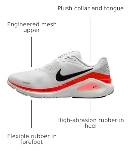 Nike Men's Structure 26 White/Black/Bright Crimson/Photon Dust 11 Medium