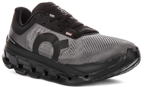On Running Cloudflow 5 Women's Helion Max Energy Nylon Blend Trainers (Black, US 7)