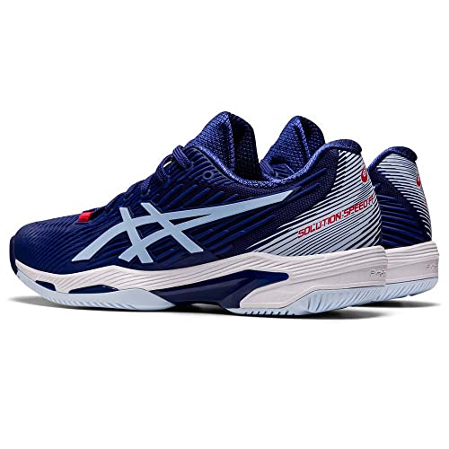 ASICS Donna Solution Speed FF 2 AC Tennis Shoes All Surface Shoe Dark Blue - Light Blue, blue, 6