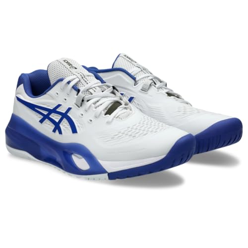 ASICS Men's Gel-Resolution X Tennis Shoes, 14, White/Dark Cobalt