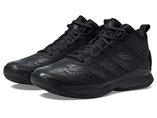 Adidas Cross Em Up 5 Basketball Shoe, Black/Black/Carbon, 6 Wide US Unisex Big_Kid
