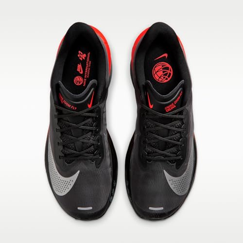 Nike Zoom Fly 6 Men's Road Racing Shoes (Black/Bright Crimson/Wolf Gray/Metallic Silver) Size 8.5