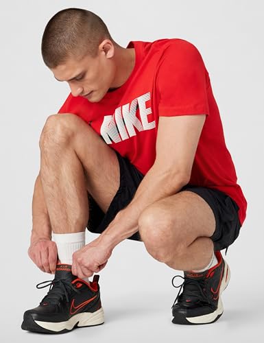 Nike Men's Air Monarch IV Workout Shoes, Dark Smoke Grey/Black-Picante Red, 10.5