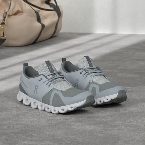 On Women's Cloud 5 Terry Sneakers, Glacier/Lunar, Grey, 9.5 Medium US