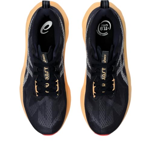 ASICS Men's NOVABLAST 5 Running Shoes, 9, Midnight/Orange Glow