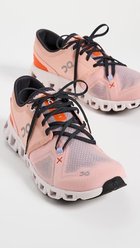 On Women's Cloud X 3 Sneakers, Rose/Sand, Pink, 11 Medium US