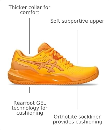 ASICS Women's Gel- Challenger 15 Clay Tennis Shoes, 10.5, Stadium Orange/Orange Glow