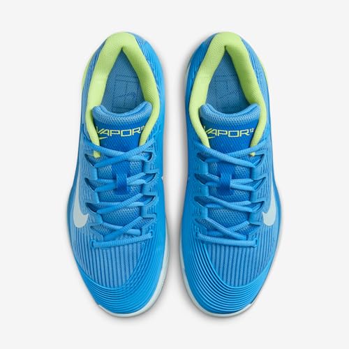Nike Vapor 12 Women's Hard Court Tennis Shoes (FV5554-400, Blue Beyond/Light Lemon Twist/Star Blue/Glacier Blue) Size 8.5