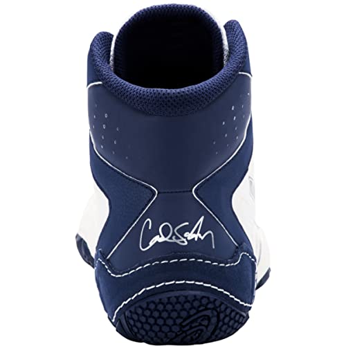 ASICS Men's Cael V8.0 Wrestling Shoes, 7.5, WHITE/INDIGO BLUE