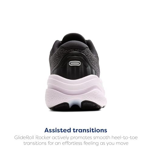 Brooks Women’s Ghost Max 2 Neutral Running & Walking Shoe - Black/White/Orchid Ice - 6.5 Medium