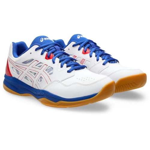 ASICS Men's Gel-RENMA Indoor Court Shoes, 9.5, White/Classic RED