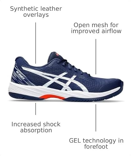 ASICS Men's Gel-Game 9 Tennis Shoe, 9, Blue Expanse/White
