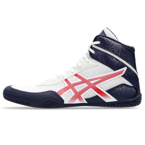 ASICS Men's MATCONTROL 3 Wrestling Shoes, 9.5, White/Classic RED