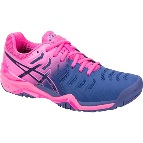ASICS Women's GEL-Resolution 7 Tennis Shoes, 9, BLUE PRINT/BLUE PRINT