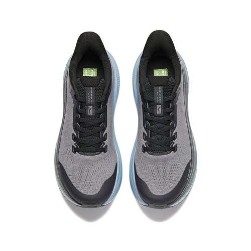 ANTA Men’s PG7 3.0 Cushioning Running Shoes Enhanced Lateral Support Athletic Sneakers Lightweight and Breathable Shoes for Gym Walking and Standing, Gray/Black, 9.5