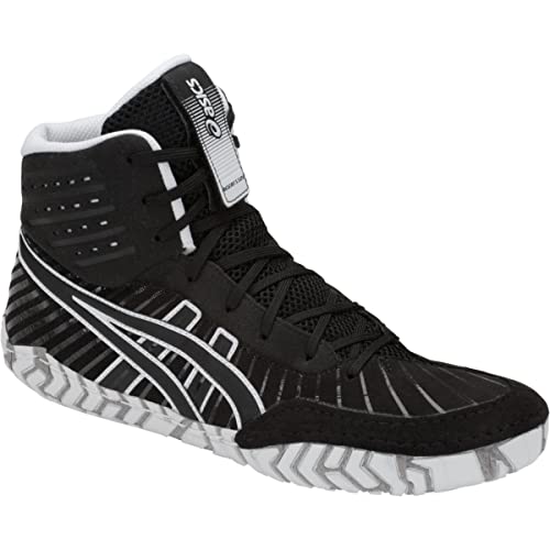 ASICS Men's Aggressor 4 Wrestling Shoes, Black/Black, 7