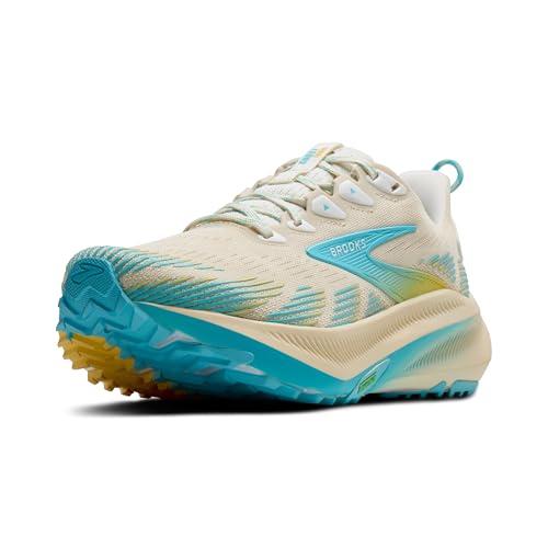 Brooks Women's Ghost Trail, Off-Road Running Shoe for Rugged Terrain - Sand/Star White/Golden Hour - 11 Medium