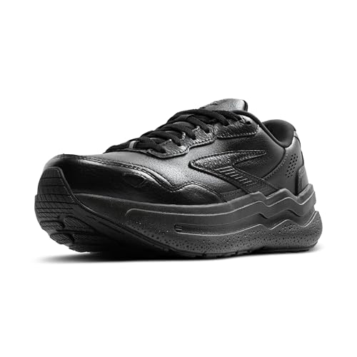 Brooks Women’s Ghost Max Suede/Leather Neutral Running & Walking Shoe - Black/Black - 9.5 Wide