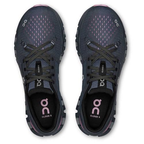 On Womens Cloud X 4 Navy/Sakura 6.5 Medium