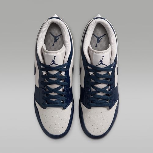 Jordan 1 Low TD Men's Football Cleat (Wolf Grey/White/College Navy) Size 10.5