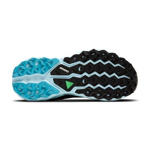 Brooks Women’s Cascadia 19 GTX Waterproof Mountain Trail Running Shoe - Black/Ebony/Blue Flower - 9 Medium