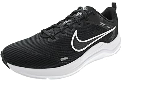 Nike Men's Downshifter 12 Running Shoe, Black Dark Smoke Grey Pure Platinum White, 12 US