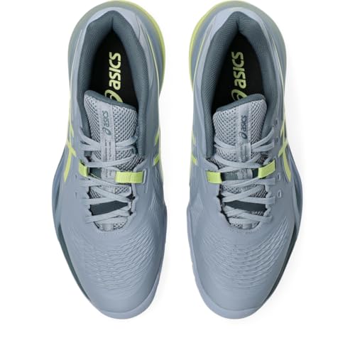 ASICS Men's Gel-Resolution X Tennis Shoes, 9, Grey Blue/Pistachio