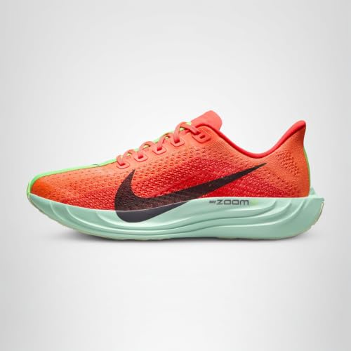 Nike Pegasus Plus Women's Road Running Shoes (FQ7261-600, Bright Crimson/Lime Blast/Mint Foam/Cave Purple) Size 7.5