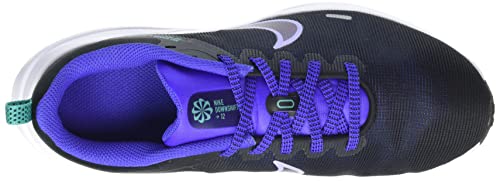 Nike Nike Downshifter 12 Womens Sneaker, Black/Lt Thistle-Lapis-White-Neptune Green, 5.5 US