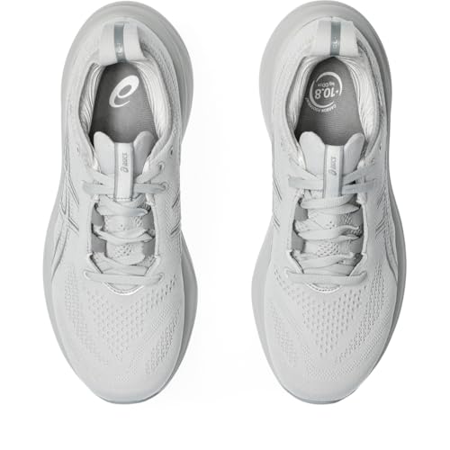 ASICS Women's Gel-Nimbus 26 Running Shoe, 12.5, Concrete/Pure Silver